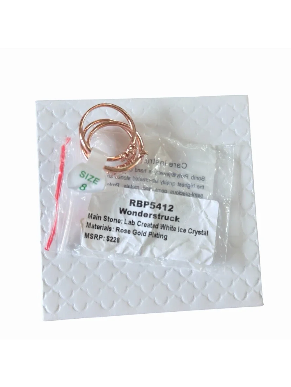 Bomb Party 3 Rings Sz 8 